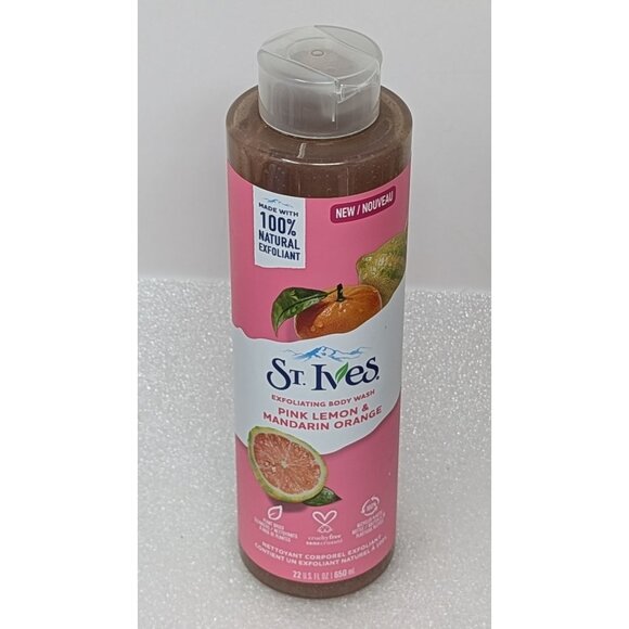 St. Ives Exfoliating Body Wash Pink Lemon & Mandarin Orange 22 Oz - Picture 1 of 1